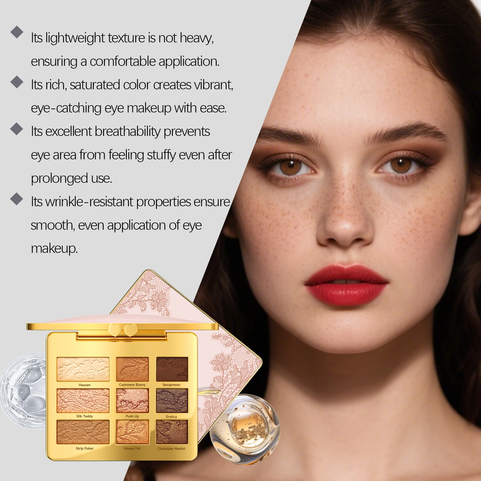 9 kleuren multifunctioneel make-uppalet Glitter oogschaduw Shimmer Pallet Markeerstift Poederborstel Beauty Kit Oogcosmetisch 12 g