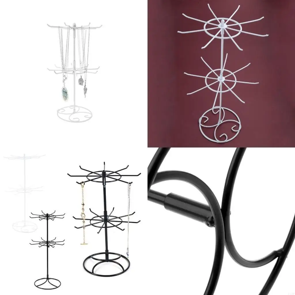 

Вращающийся шкаф-органайзер для ювелирных изделий, 2-уровневая розничная витрина, вращающаяся башня для ювелирных изделий, для