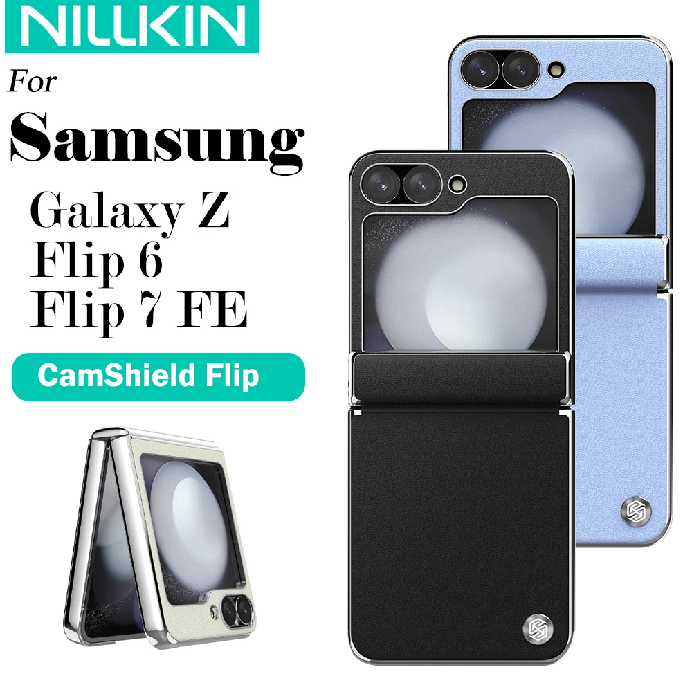

Nillkin For Samsung Galaxy Z Flip 7 FE Flip 6 CamShield Flip Leather Phone Case High-end Leather Shockproof Protection Case