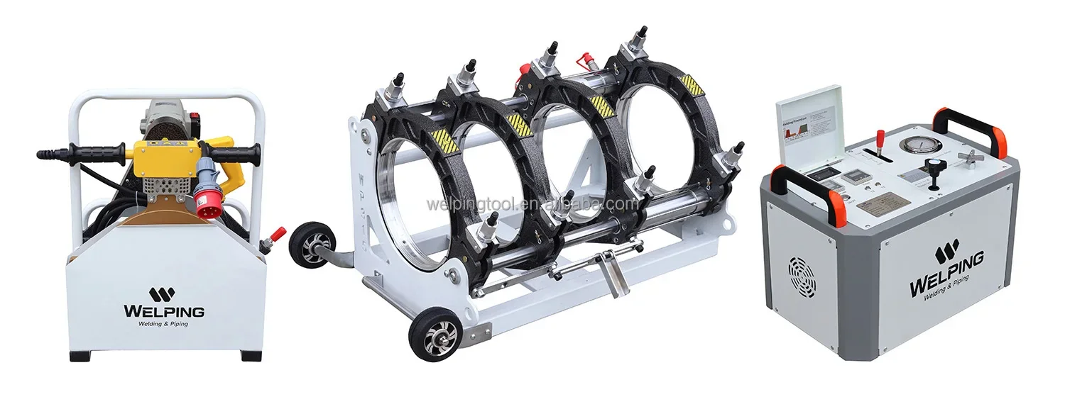 آلة توصيل الأنابيب المؤخرة HDPE الثقيلة 90-315 مم