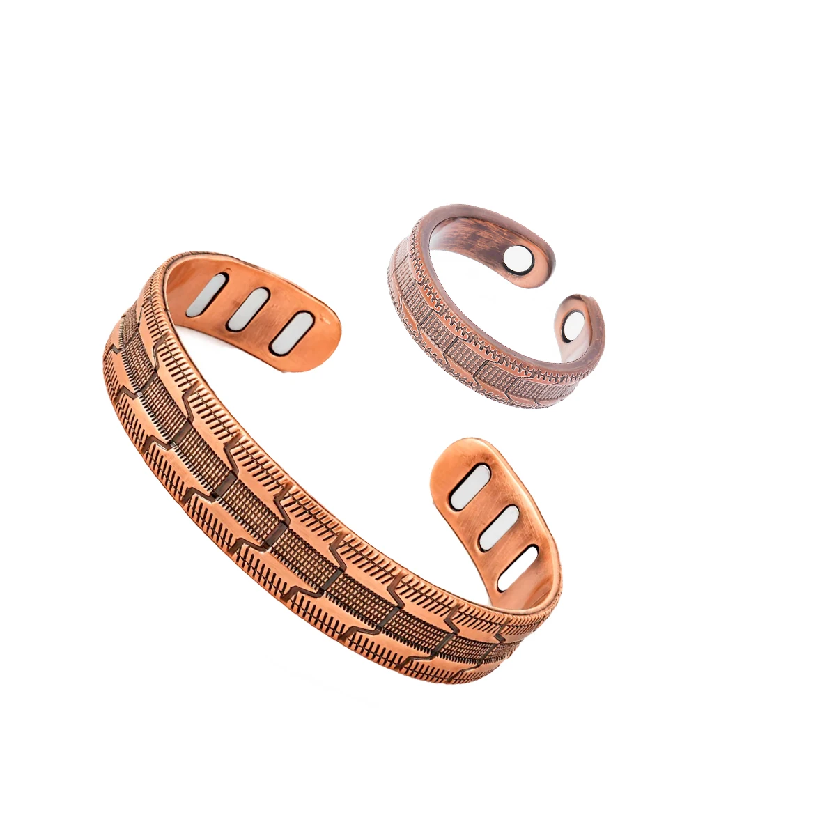 Vintage Copper-Plated Magnetic Couple Bracelet Gift