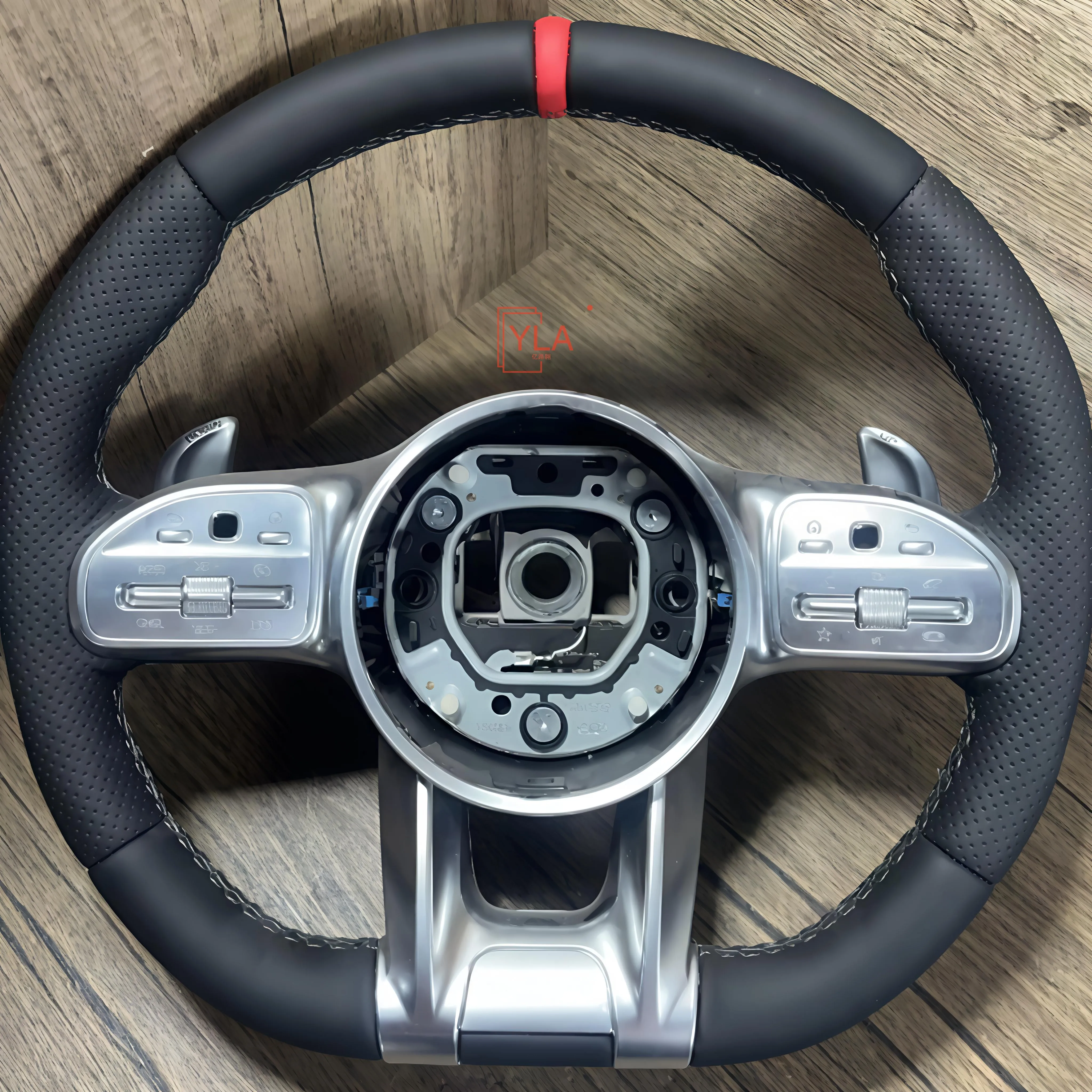 Custom Car Leather Real Carbon Fiber Steering Wheel for Mercedes-Benz Amg W204 W205 W167 W213 W222 W207 W212 C209