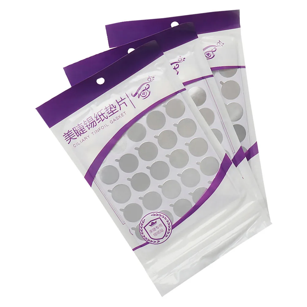 

Eyelash Glue Pad Tin Foil Disposable Eyelash Holder Sticker Waterproof Extension Pallet Fast Grafting Easy Use