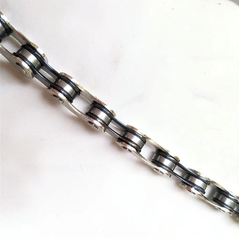 Mountain Bike Chain 6 7 8 Speed Bicycle Drivetrain Parts Replacement Link Smooth Shifting Cycling Accessory Black Silver