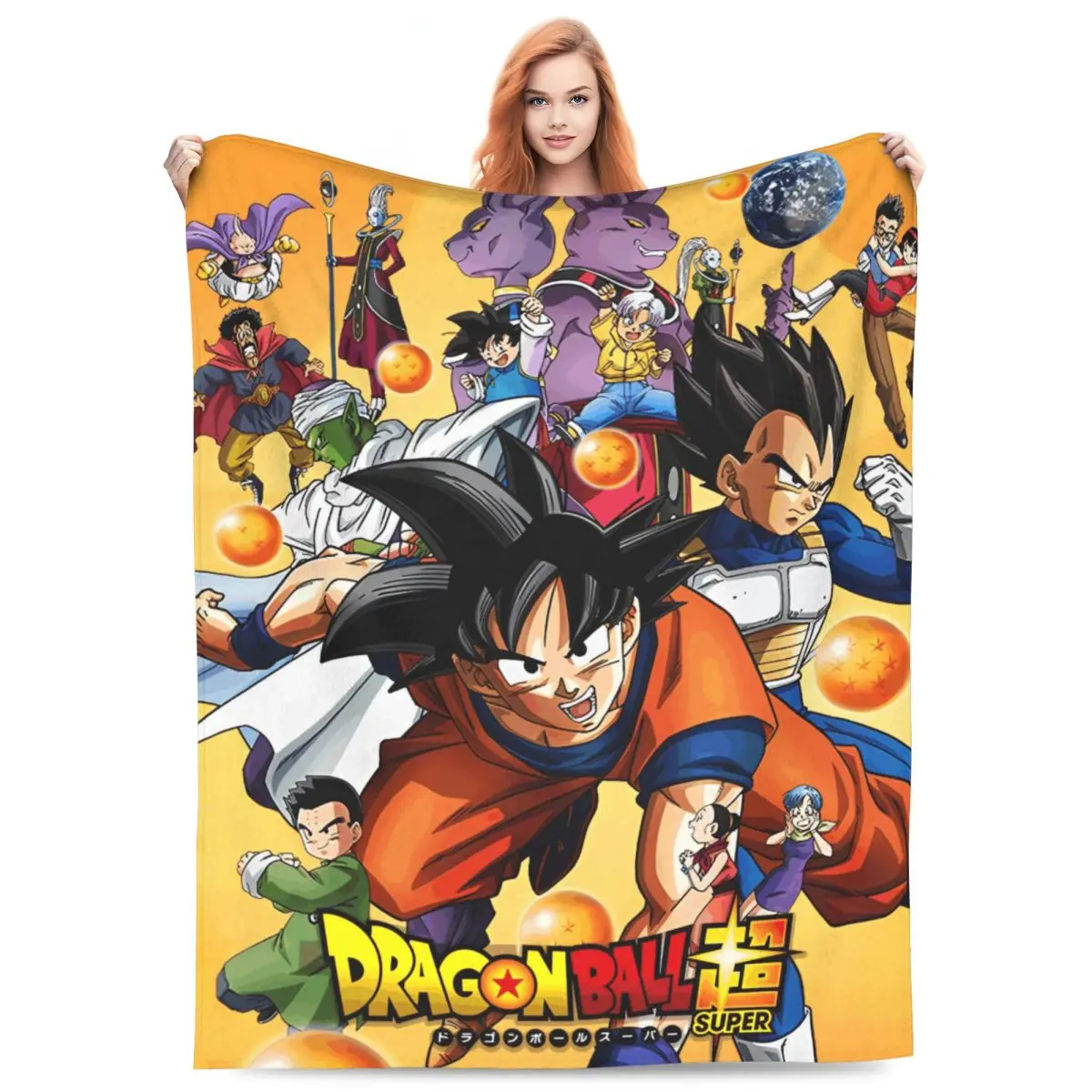 

Одеяло Dragon Ball Z DBZ, фланелевое потрясающее теплое одеяло в стиле аниме для покрывала, текстильный декор