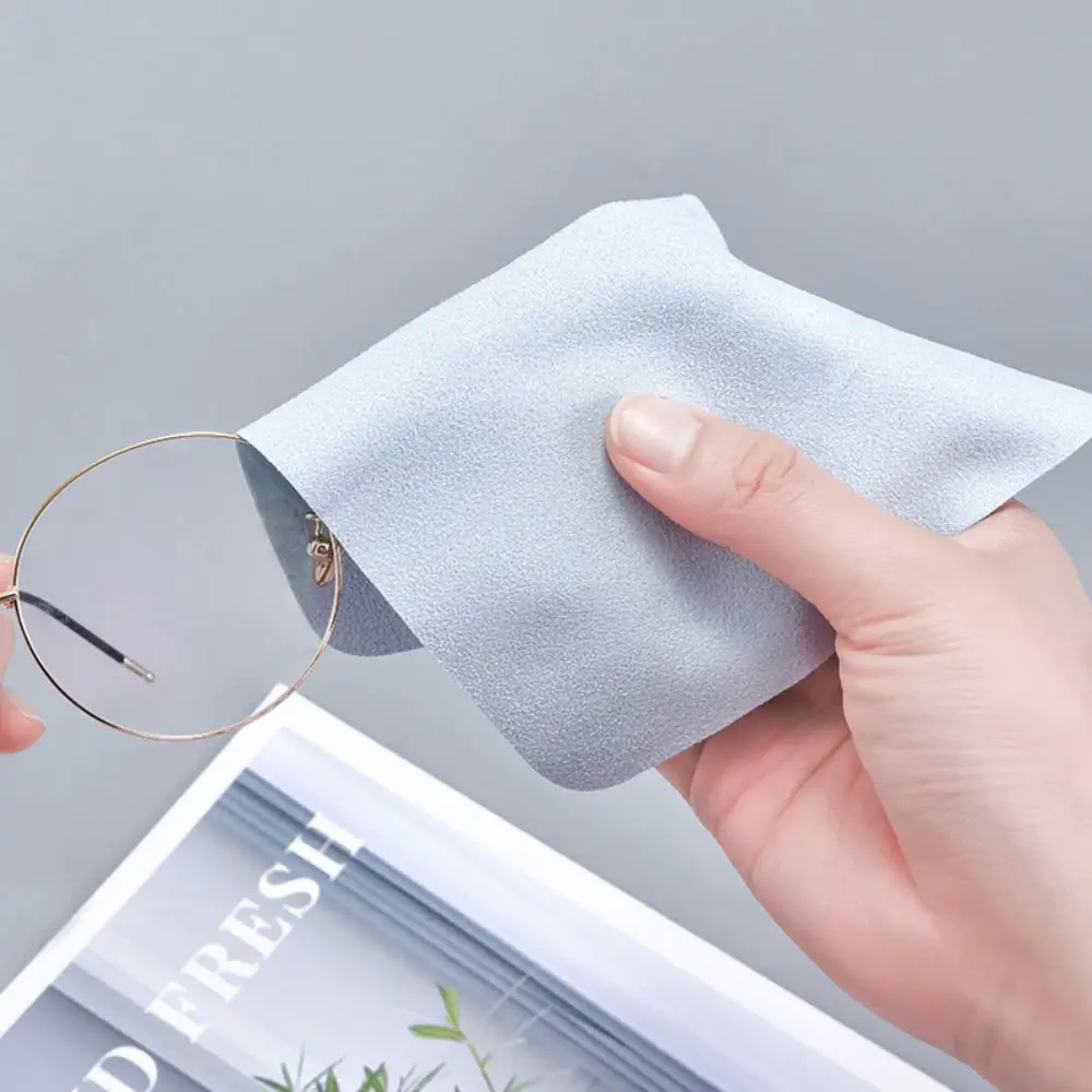 Soft Suede Glasses Cloth Microfiber Solid Color Glasses Cleaner Glasses Clean Lens Phone Screen Microfiber Cleaning Cloth Female