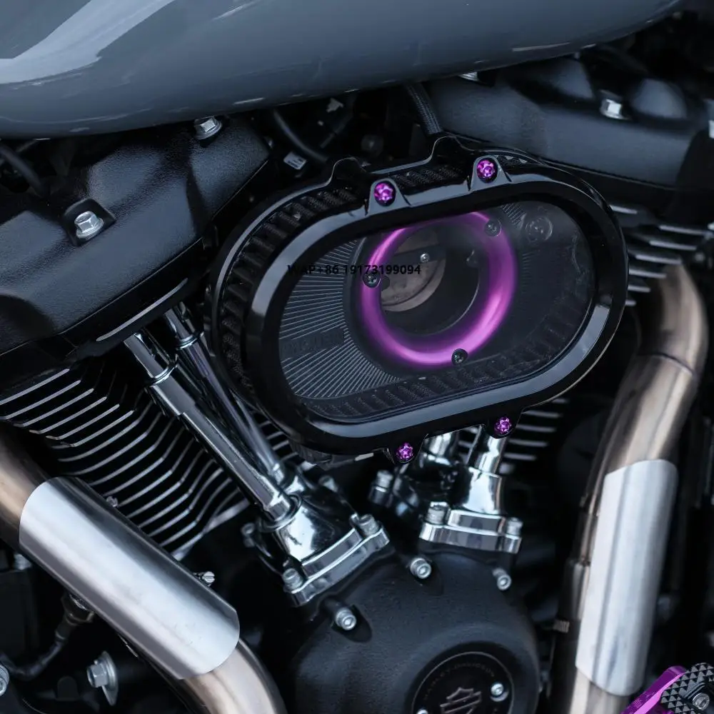 

Purple Air Cleaner for 18+ Softail 107/114/117 Fatboy Breakout Street Bob 17+ Touring 107/114 Road King Street Glide Trike