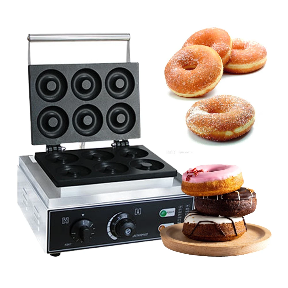 

2026, New modelCE 6 Holes Waffle hine Sweet Donuts Making hine Doughnut Round Ring Waffle hine Electric Automatic