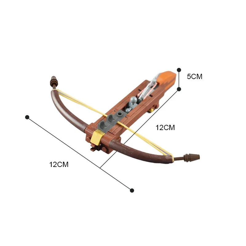 MOC-72727 Creative Medieval Weapon Mini Crossbow Building Block Set Crossbow Archery Recurve Bows Model DIY Kids Puzzle Toy Gift