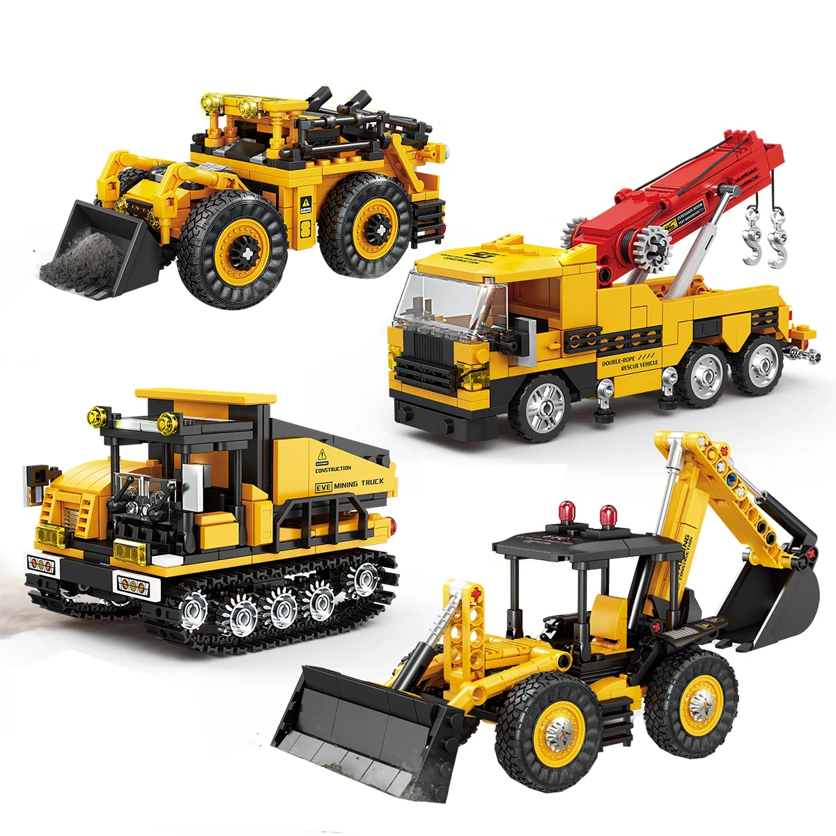 

City Engineering Car Building Blocks Set Tractor Excavator Loader Mining Truck Vehicle Bricks Toys for Adults Gifts Collection