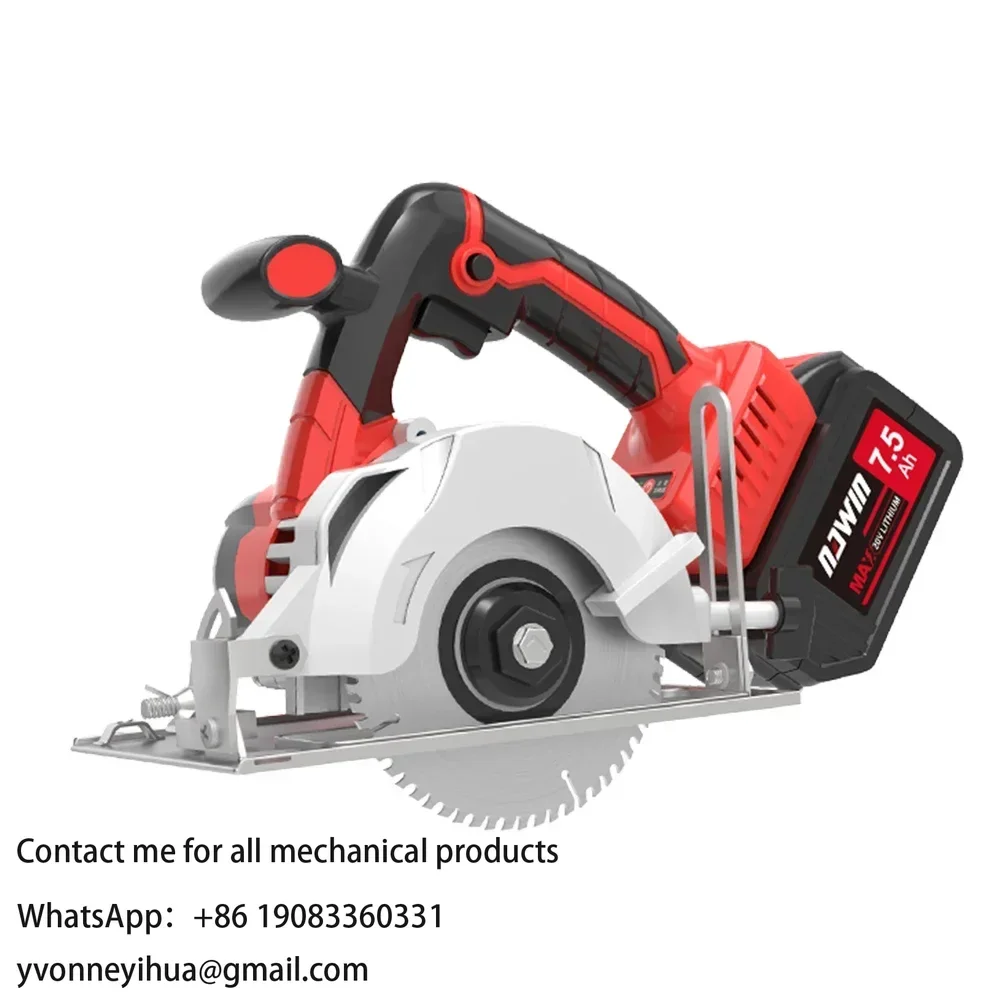 NAWIN Hot Selling Woodworking Tools 5 Inch Cutting Saw 40mm Cutter Portable Mini Circular Saw Battery Red Brushless DC Motor 21V