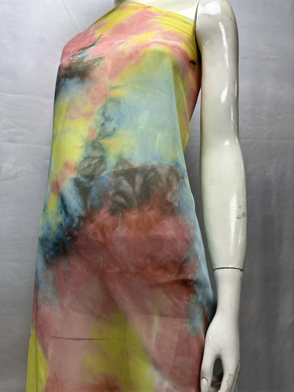 

Printed Voile Fabric Lightweight And BreathableNigerian African Tulle Scarf Women Dresses 5 Yards