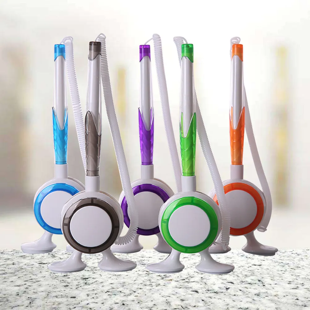 

5Pcs Ballpoint Pens Sticky Desktop Signature Pens Ergonomic Counter Service Pen Smooth Writing Office Stationery Random Color