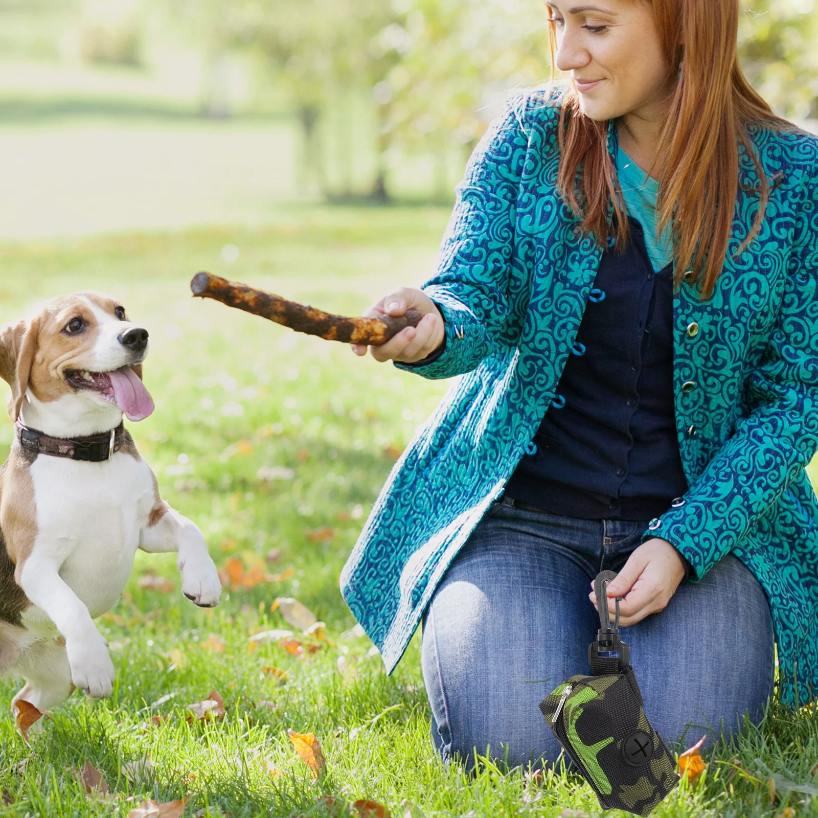 

1 Set Oxford Cloth Waste Bag Holder Dog Poop Dispenser Lightweight Durable For Walking Dog Pet Supply Outdoor Poop Cleaning Tool