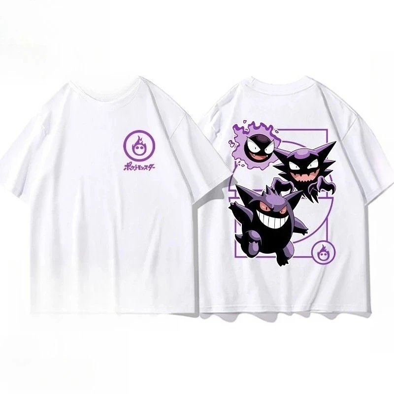 camiseta-branca-pokemon-pikachu-gengar-charmander-masculina-2026-moda-verao-oversize-casual-streetwear-y2k