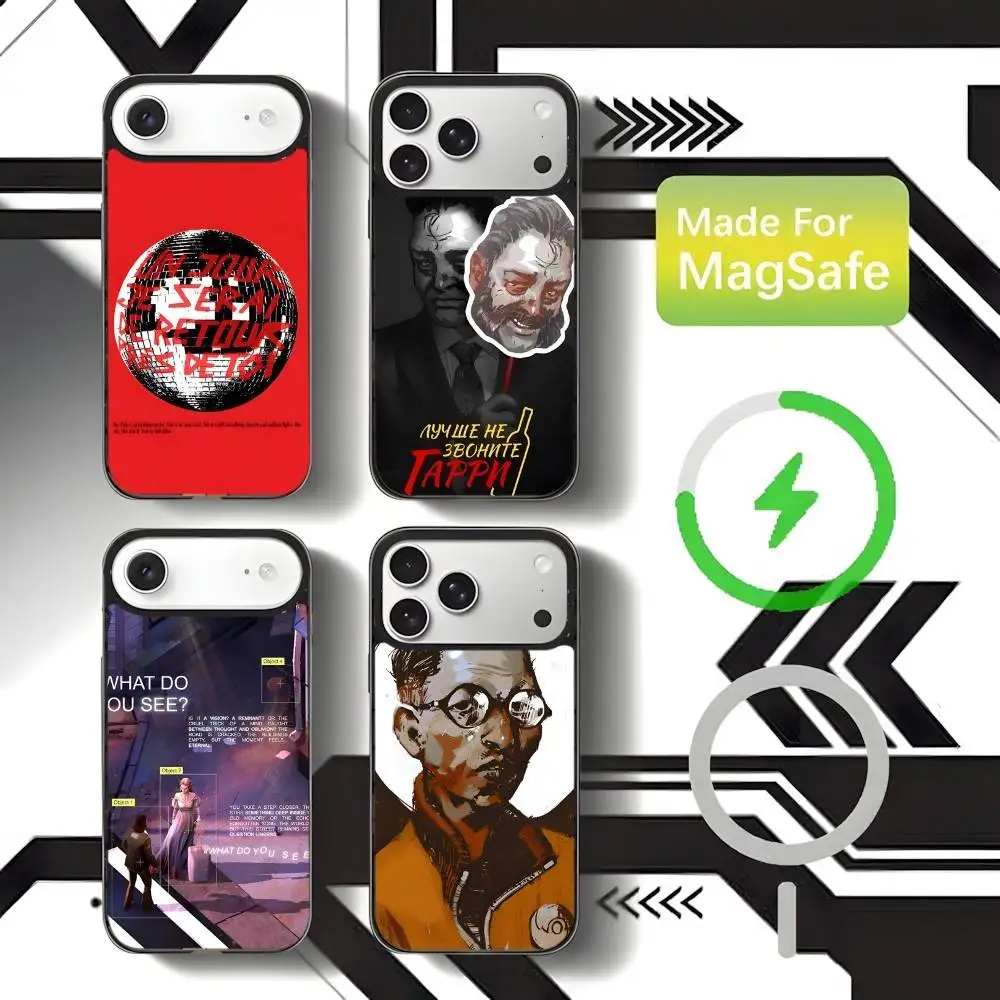 Чехол для телефона Game Disco Elysium для iPhone 17,16,15,14,13,12,11,Pro,Max,Plus,Mini,SE4,E с магнитной беспроводной зарядкой Magsafe