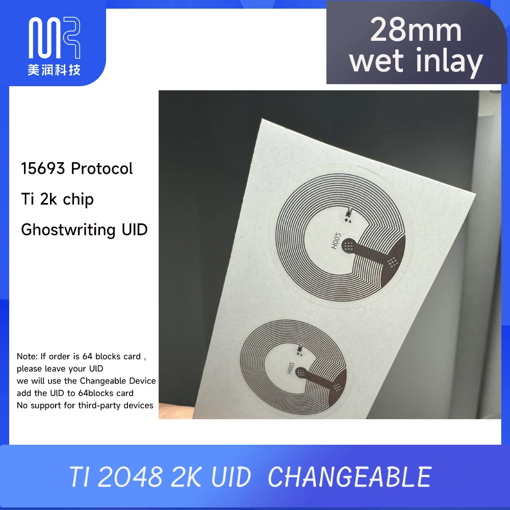 64 Block ISO15693 Icode  TI 2k  UID Changeable Compatible Tag wih Customizable UID