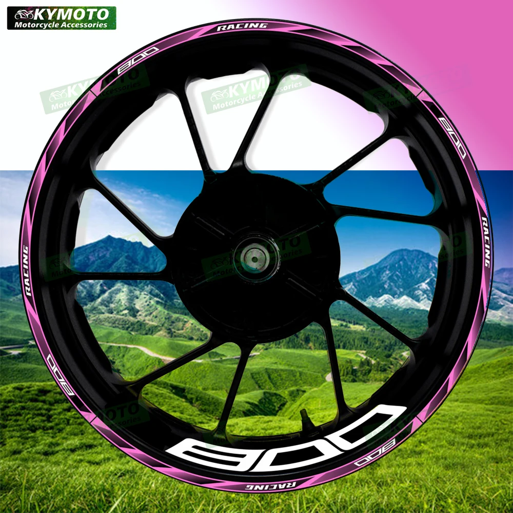 ل Z800 Z 800 دراجة نارية الملحقات 17 بوصة العجلات الأمامية والخلفية الشارات هدية محور العجلة تعديل ملصقات الشريط العاكس