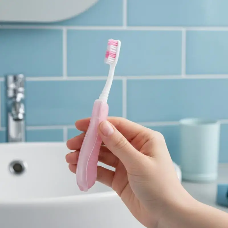 5Pcs Portable Foldable Travel Toothbrush Compact Lightweight for Hiking Camping Business Trip