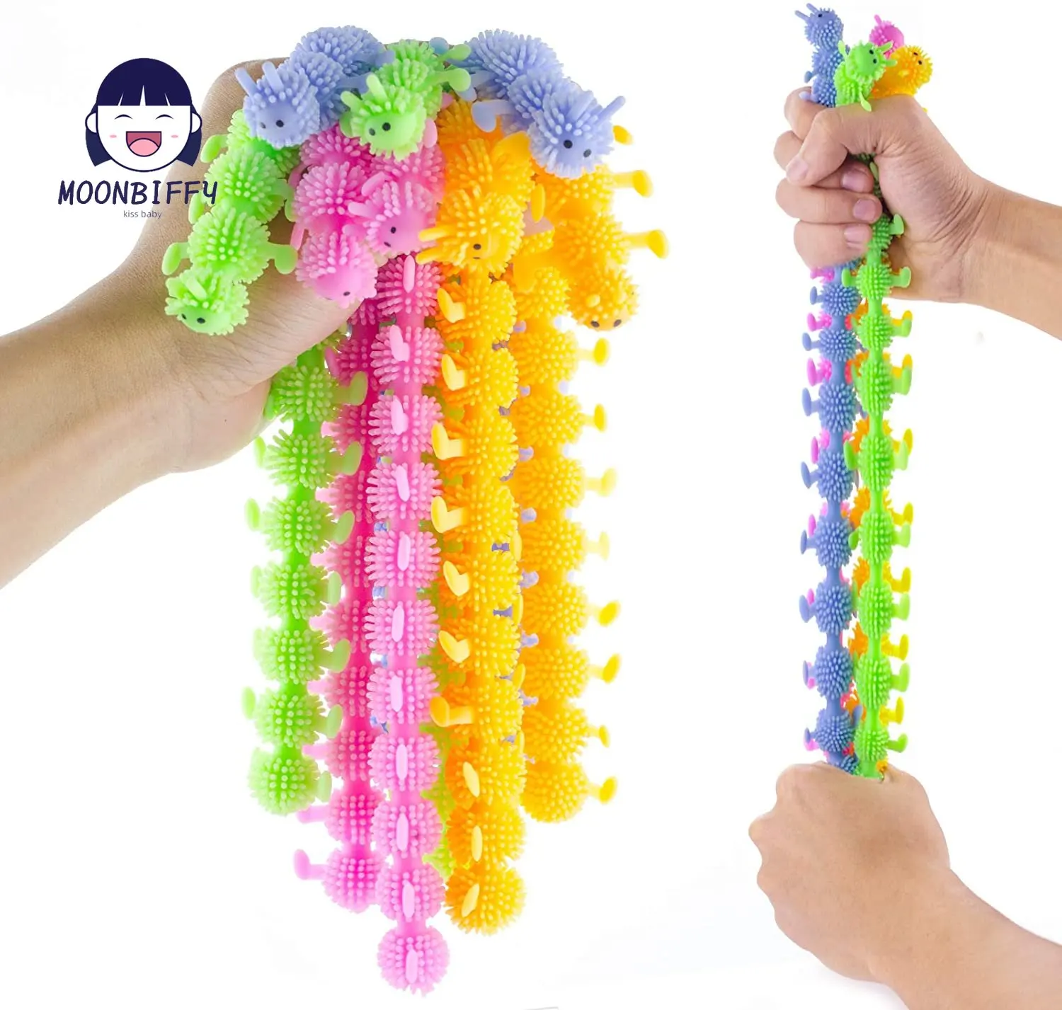 1pc Caterpillars Sensory Toy Stress Relief Stretchy String Worm pops Fidget Therapy Anti Anxiety Fidget for Teenagers Adults