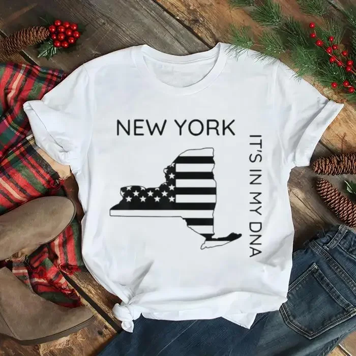 New York It’S In My Dna Patriotic New Yorker Flag T Shirt