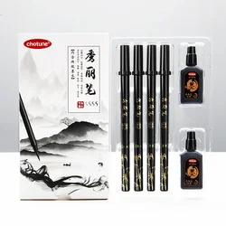 Brush Lettering Pens Set Black Ink Refillable Calligraphy Pen Markers Art Writing Markers Office School Supplies Stationery
