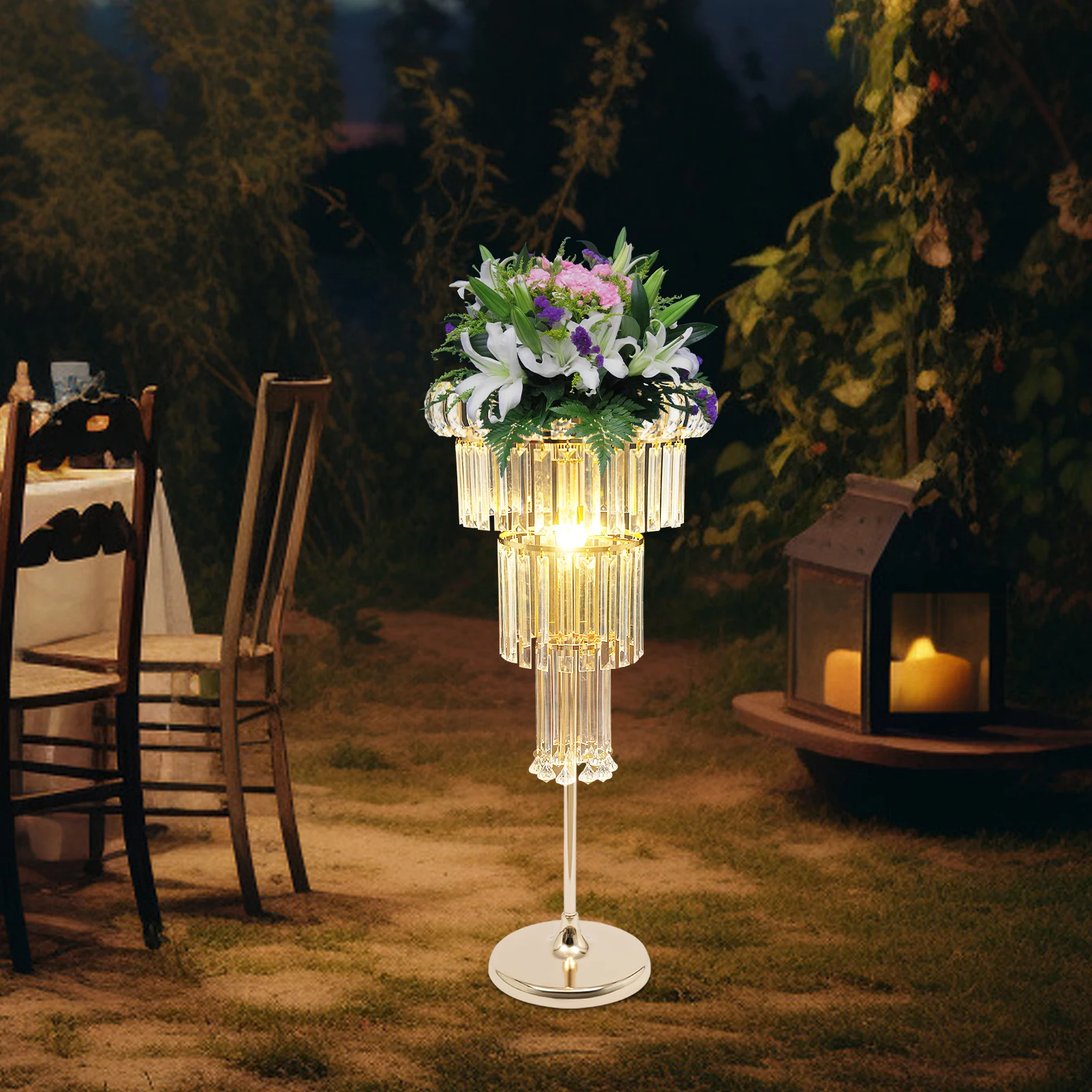 [Soporte de flores de 4 niveles] Soporte de flores de boda de 4 niveles - Hardware - Para fiesta de boda - Resistente fácil de instalar