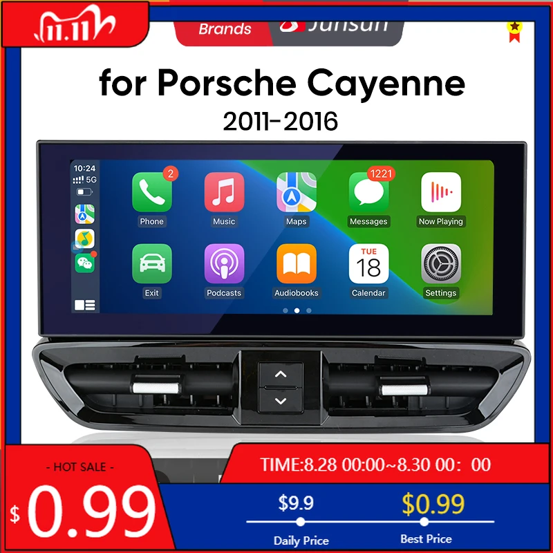 Стайлинги Junsun 12,3-дюймовый беспроводной CarPlay Andorid автомобильный радиоприемник для Porsche Cayenne 2010 2011 2012 2013-2017 автомобиля Inte Стайлинги Junsun 12,3-дюймовый беспроводной CarPlay Andorid автомобильный радиоприемник для Porsche Cayenne 2010 2011 2012 2013-2017 автомобиля Inte