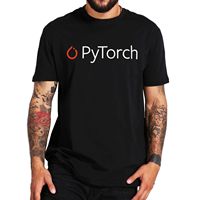 male top tees Pytorch Logo T Shirt Computer Code Programmer Geek Nerd Gift Men Clothing Unisex Summer O-neck Cotton T-shirts