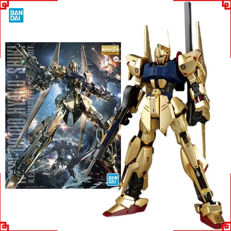 

Bandai Gundam Model Kit MG Hyaku-shiki 2.0 Фигурка Gunpla Строительный комплект Gundam Коллекционные фигурки аниме Игрушки для мальчика Подарок