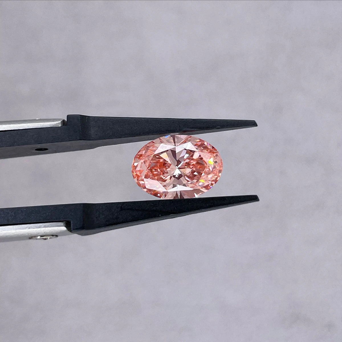 IGI Pink Oval Cut Lab Grown Diamond Eco Friendly CVD HPHT VVS Clarity Oval Cut Lab Loose Diamonds For Making Jewelry