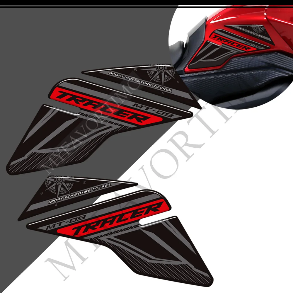 For Yamaha MT09 MT 09 Tracer 900 GT MT-09 Motorcycle Gas Fuel Oil Kit Knee Tank Pad Stickers Decals