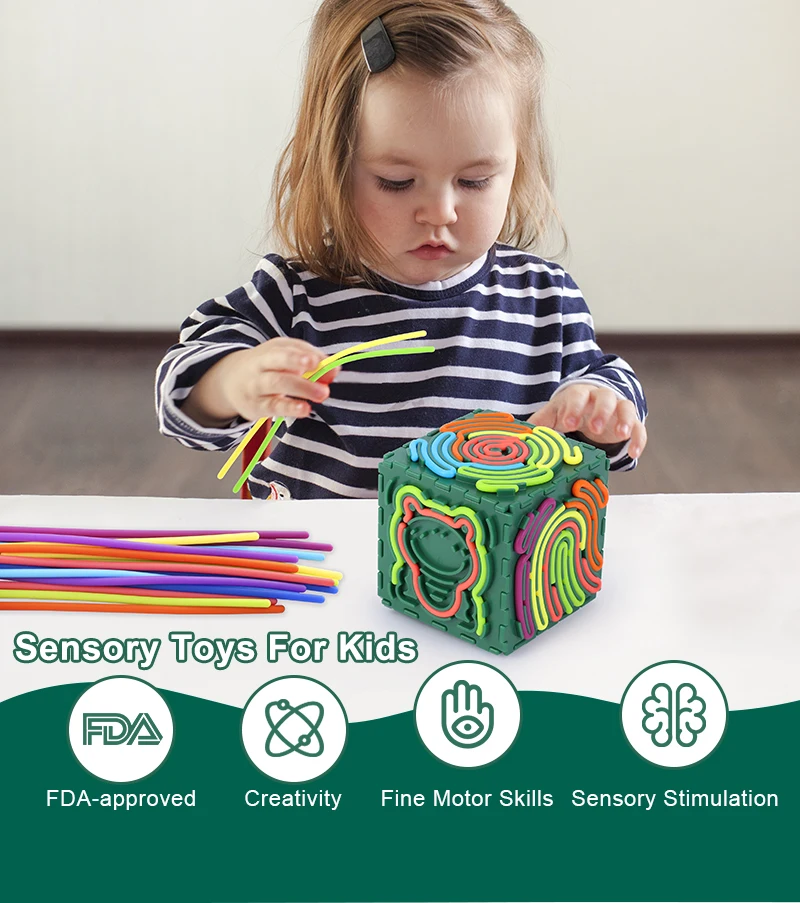 لوحة الأنشطة الحسية، ألعاب تململ سيليكون على الوجهين للأطفال والكبار، ألعاب حسية للقلق، ADHD، التوحد، تهدئة #6
