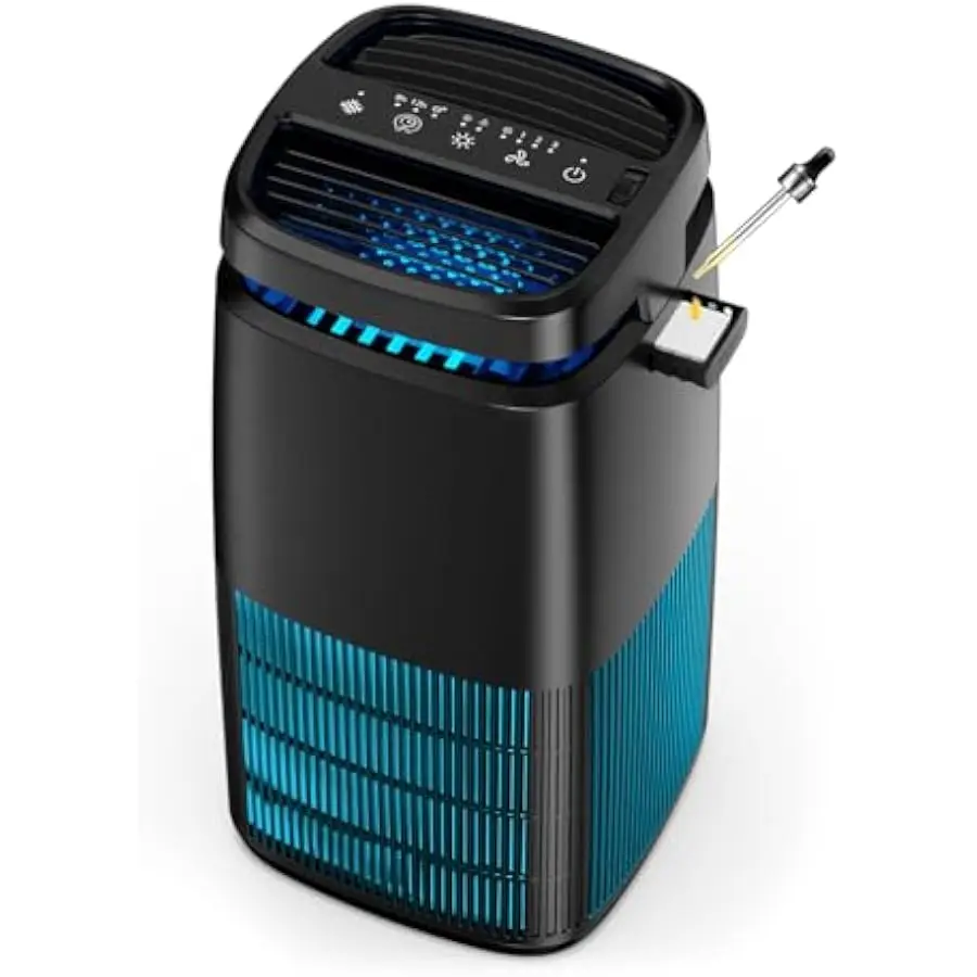 

POMORON 4-in-1 Air Purifiers for Home, Air Ionizer Negative Ion Generator, True H13 Filter, UV, Covers 1250 Ft² 99.97% Removal R