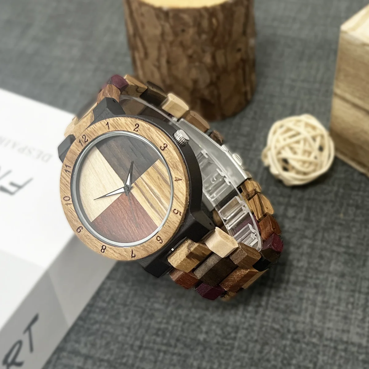 Men\'s Wrist Watch for Men Personalised Clock Colorful Wooden Timepieces Wood Watches reloj masculinoLogo Customize Dropshipping