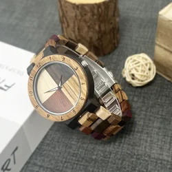 Men's Wrist Watch for Men Personalised Clock Colorful Wooden Timepieces Wood Watches reloj masculinoLogo Customize Dropshipping