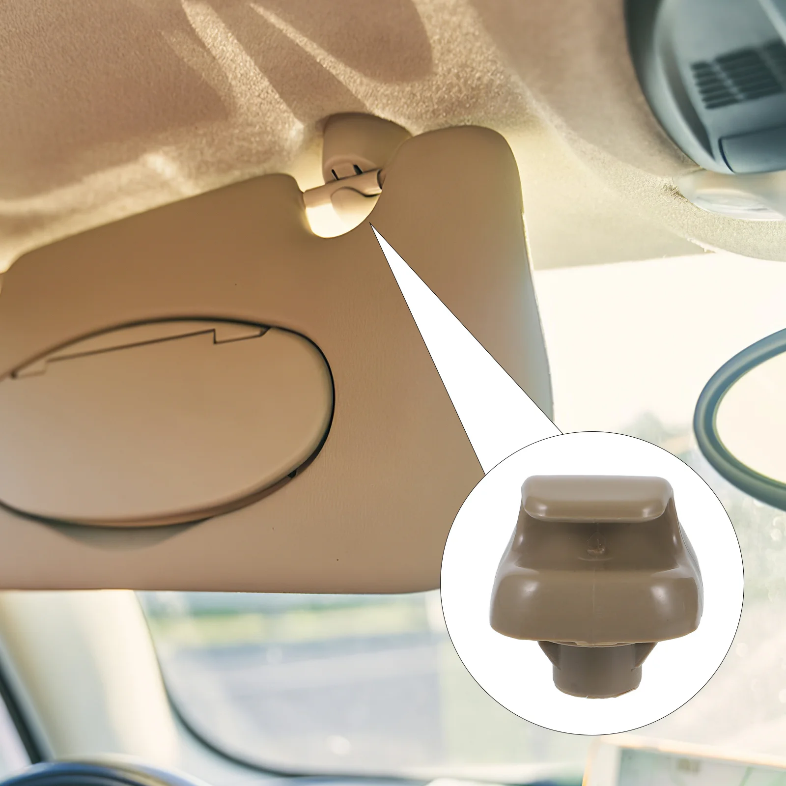 2 قطعة مشبك خطاف حاجب من الشمس مادة PP متينة سهلة التركيب ملحقات السيارة الداخلية حامل التجنيب مناسب تمامًا