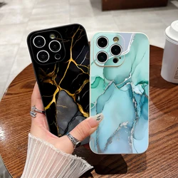 Watercolor Marble Case For iPhone 15 Pro Max Coque iPhone 16 14 13 12 Pro Max 11 16E Luxury Colorful Shockproof TPU Soft Cover