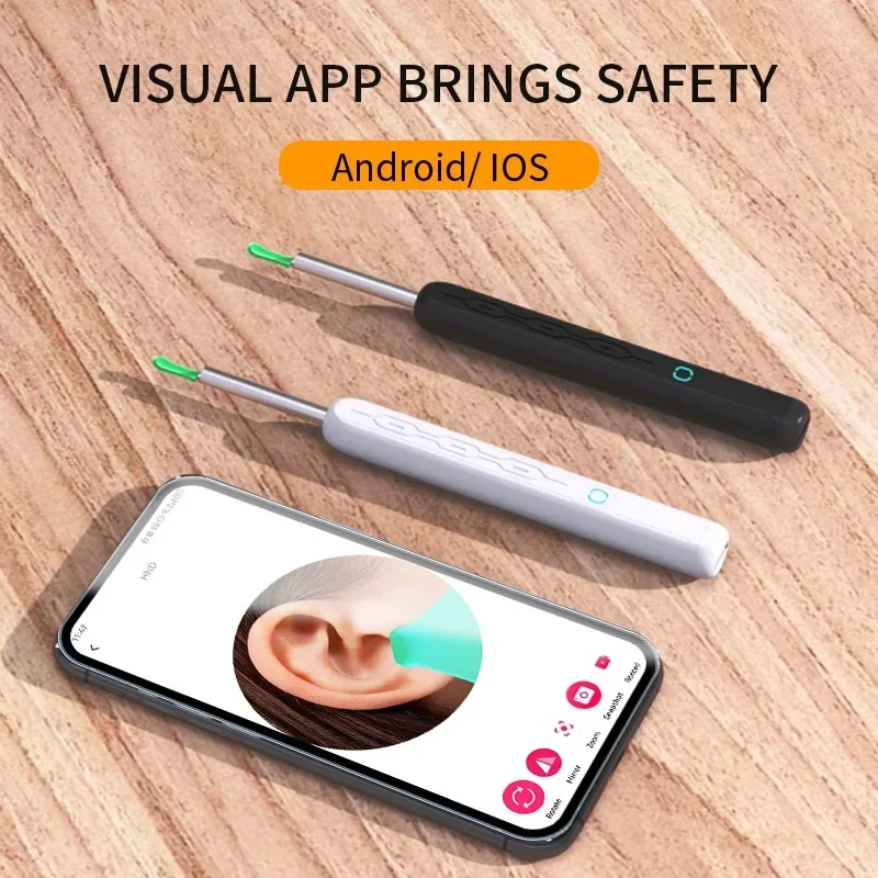 Smart Visual Ear Cleaner with Camera Ear Sticks USB C Charging Ear Wax Removal Tool WIFI Connection 6 LED Lights Earpick - Image 3
