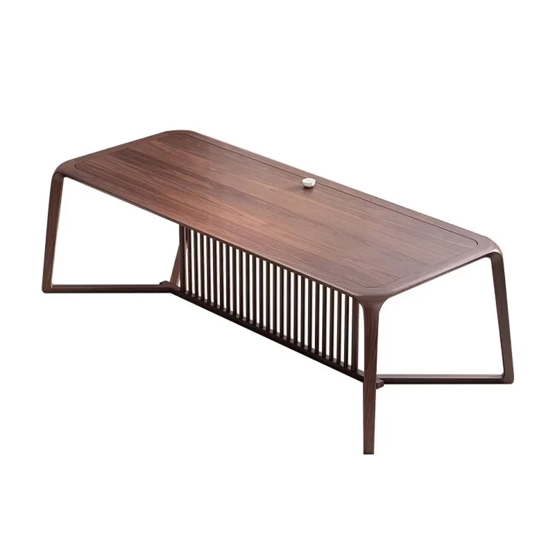 Black walnut tea table and chair Arhat bed combination new Chinese simple integrated coffee table