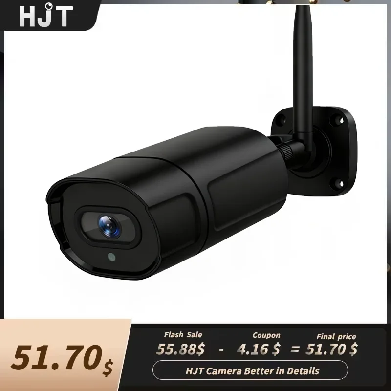 HJT 8MP WiFi Camera 5MP Security Surveillance Bullet IR Night Vision Motion Detection Home Security Camera with 2 way Audio