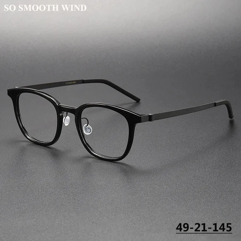 

Denmark Brand Screwless Glasses Frame 1051 Ultra-light Men Square Acetate Eyeglasses Women Blue Light Makeup Spectacles Eyewear