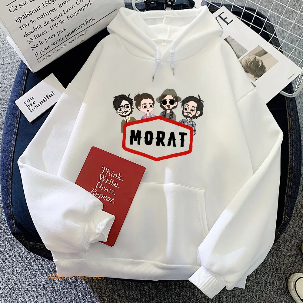 Funny Cartoon Print Hoodie Band Morat for Autumn/Winter Fashion Grunge Sweatshirts With Pocket Manga Clothing Moletom Punk Hoody