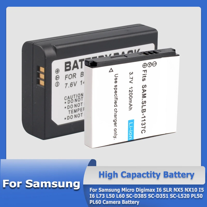 SB-LSM80 SLB-0837B Camera Battery For Samsung Micro Digimax I6 SLR NX5 NX10 I5 I6 L73 L50 L60 SC-D385 SC-D351 SC-L520 PL50 PL60