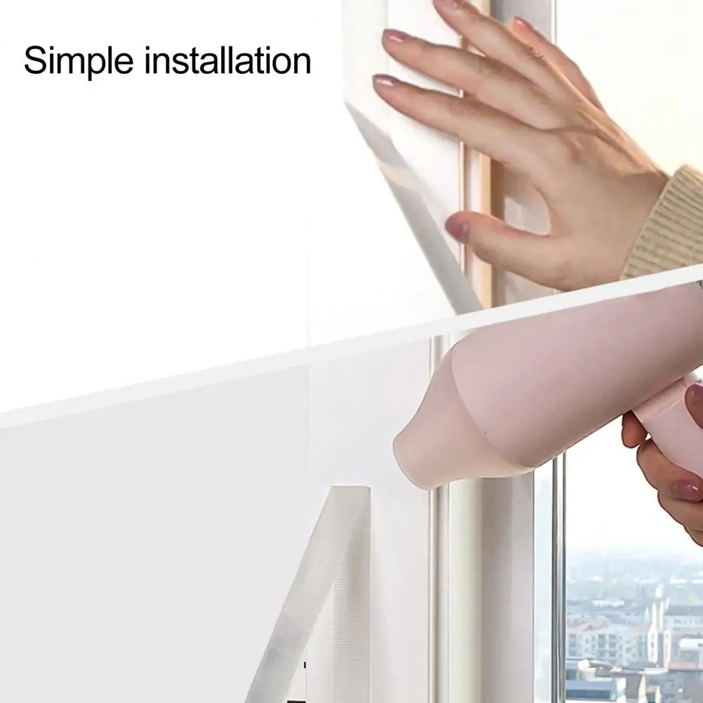 Winter Window Cover Window Sealant Window Insulation Kit with Zipper Thermal Insulated Cover Reusable for Winterizing