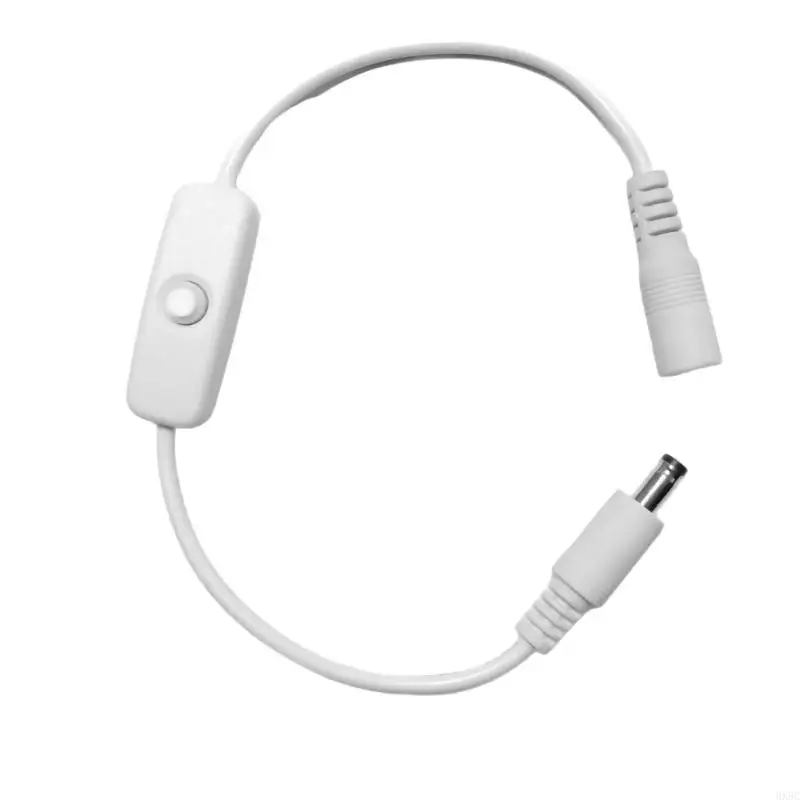 energia DC5521 5.5x2.1mm macho para fêmea com o comutador para dispositivos eletrônicos tiras líderes LEDS LUZ