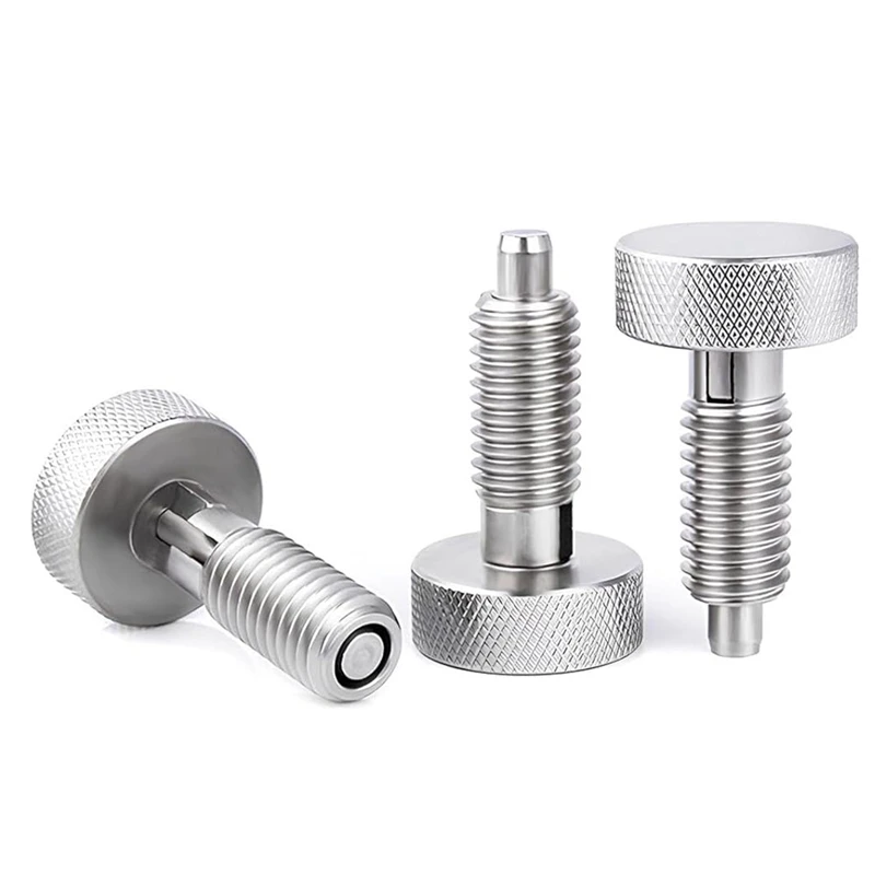 ABVJ-2Pcs مكبس زنبركي قابل للسحب يدويًا من الفولاذ المقاوم للصدأ مع مقبض مخرش - دبوس قفل سريع التحرير