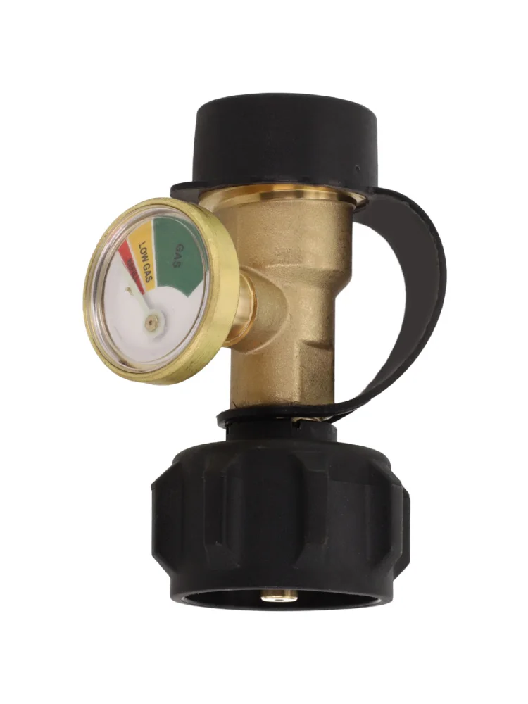 

Brass Propane Tank Level Gauge for RV and BBQ For Grill Accurate Pressure Indicator with Low and Refill Calibrations