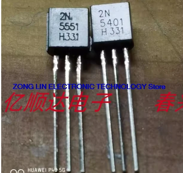 Amplificador, tubo de audio de nivel y lote iguales 2N5551 2N5401 (160V 0.6A 0.6W) 5PCS - 1 lote