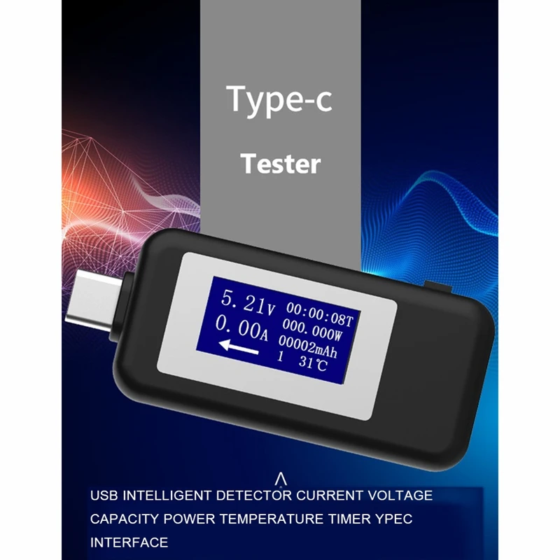 HOT SALE Multi-Function USB Tester Type-C Charger Detector DC Digital Voltmeter Ammeter Current Voltage Meters